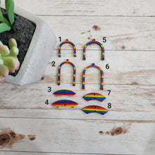 Load image into Gallery viewer, Mini Rainbow Stripes Patterned Connectors
