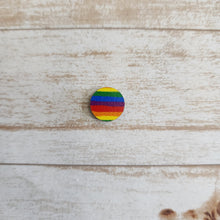 Load image into Gallery viewer, Mini Rainbow Stripes Patterned Studs