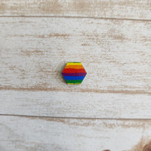 Load image into Gallery viewer, Mini Rainbow Stripes Patterned Studs