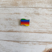 Load image into Gallery viewer, Mini Rainbow Stripes Patterned Studs