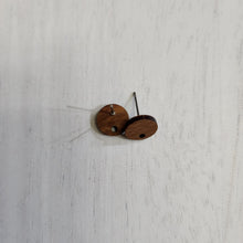 Load image into Gallery viewer, Walnut Wood Round Stud with Post, 10mm - 304 Stainless Steel