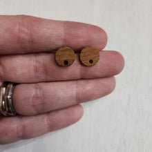 Load image into Gallery viewer, Walnut Wood Round Stud with Post, 10mm - 304 Stainless Steel