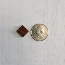 Load image into Gallery viewer, Walnut Wood Rhombus Stud with Post, 17mm - 304 Stainless Steel
