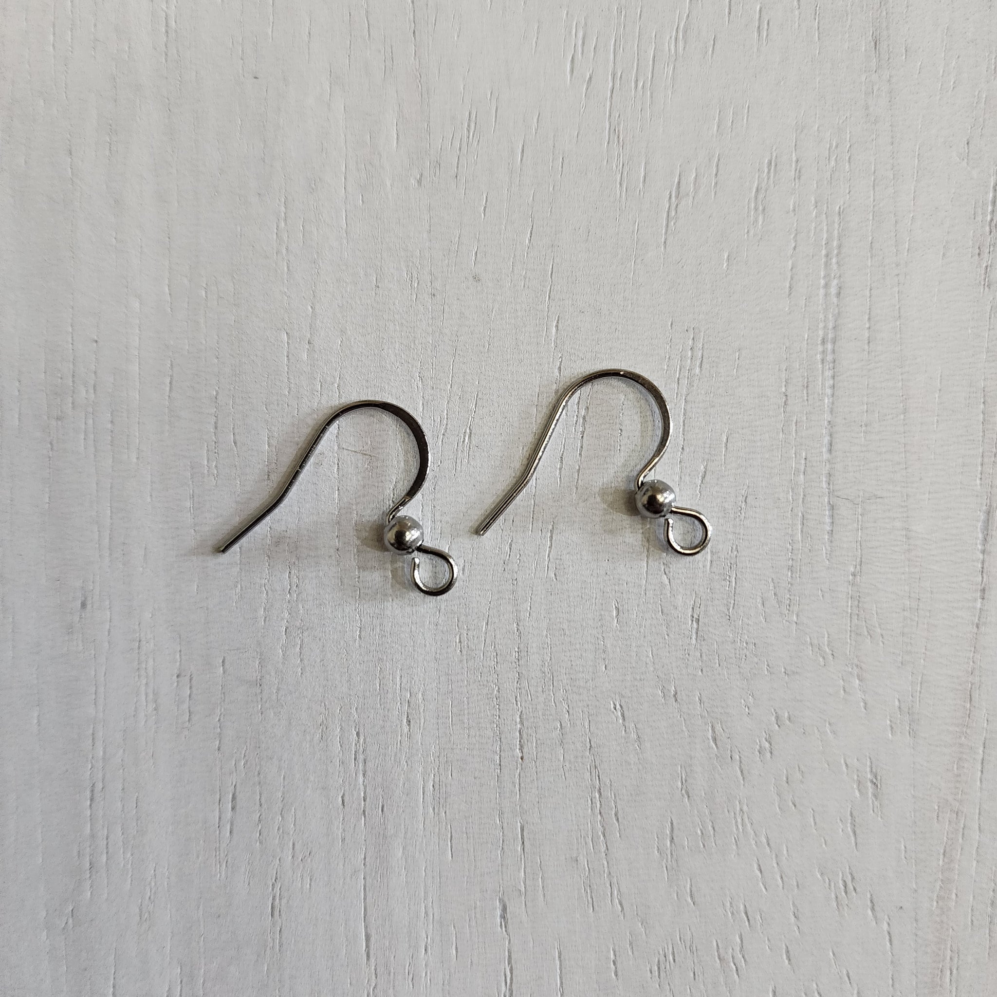 Flat French Hook Ear Wires STAINLESS STEEL, 304 Stainless Steel