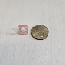 Load image into Gallery viewer, Acrylic Pink Glitter Scalloped Diamond Stud with Post - 304 Stainless Steel
