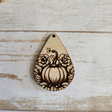 Load image into Gallery viewer, Autumn Pumpkin &amp; Flowers Teardrop
