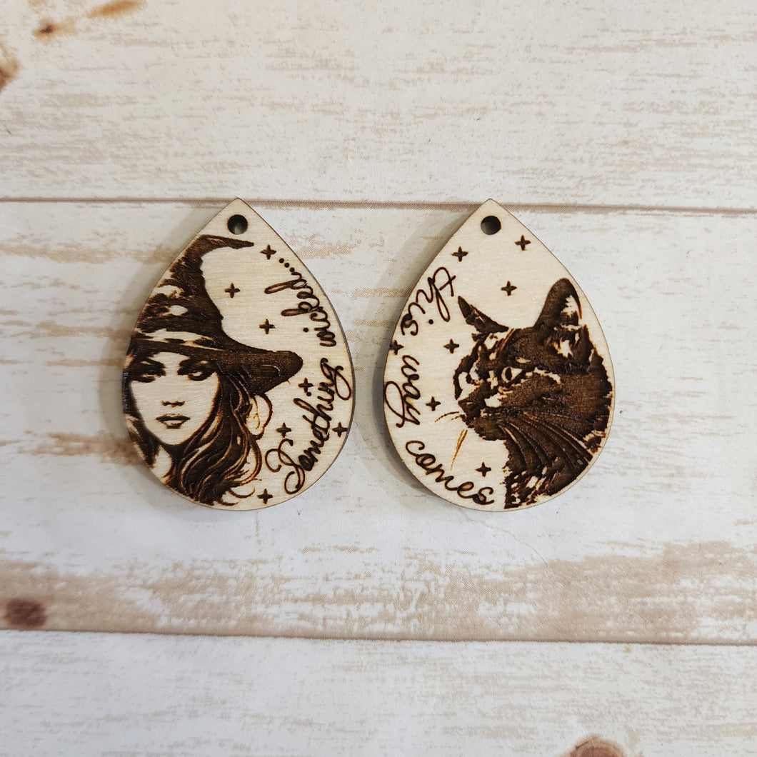 Halloween Witch & Cat Teardrops