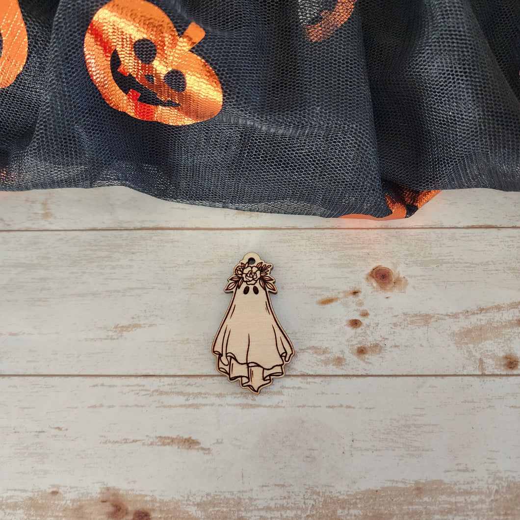 Halloween Ghost with Flower Crown Drops