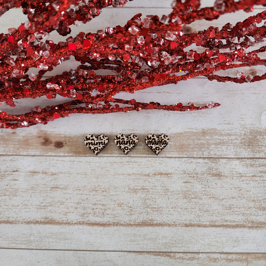 Leopard Heart Matriarch Studs