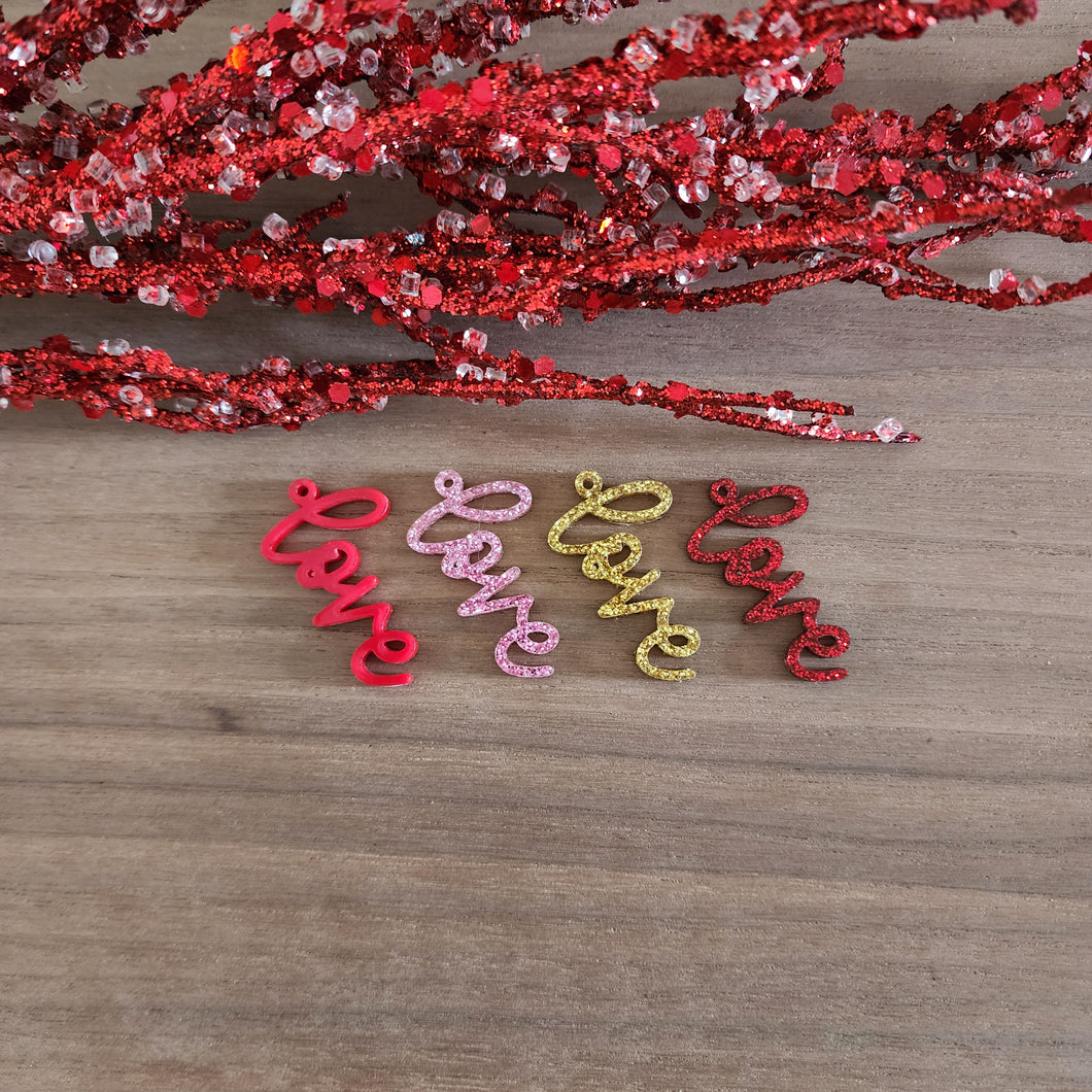 Valentine's Day Acrylic Love Script Drops