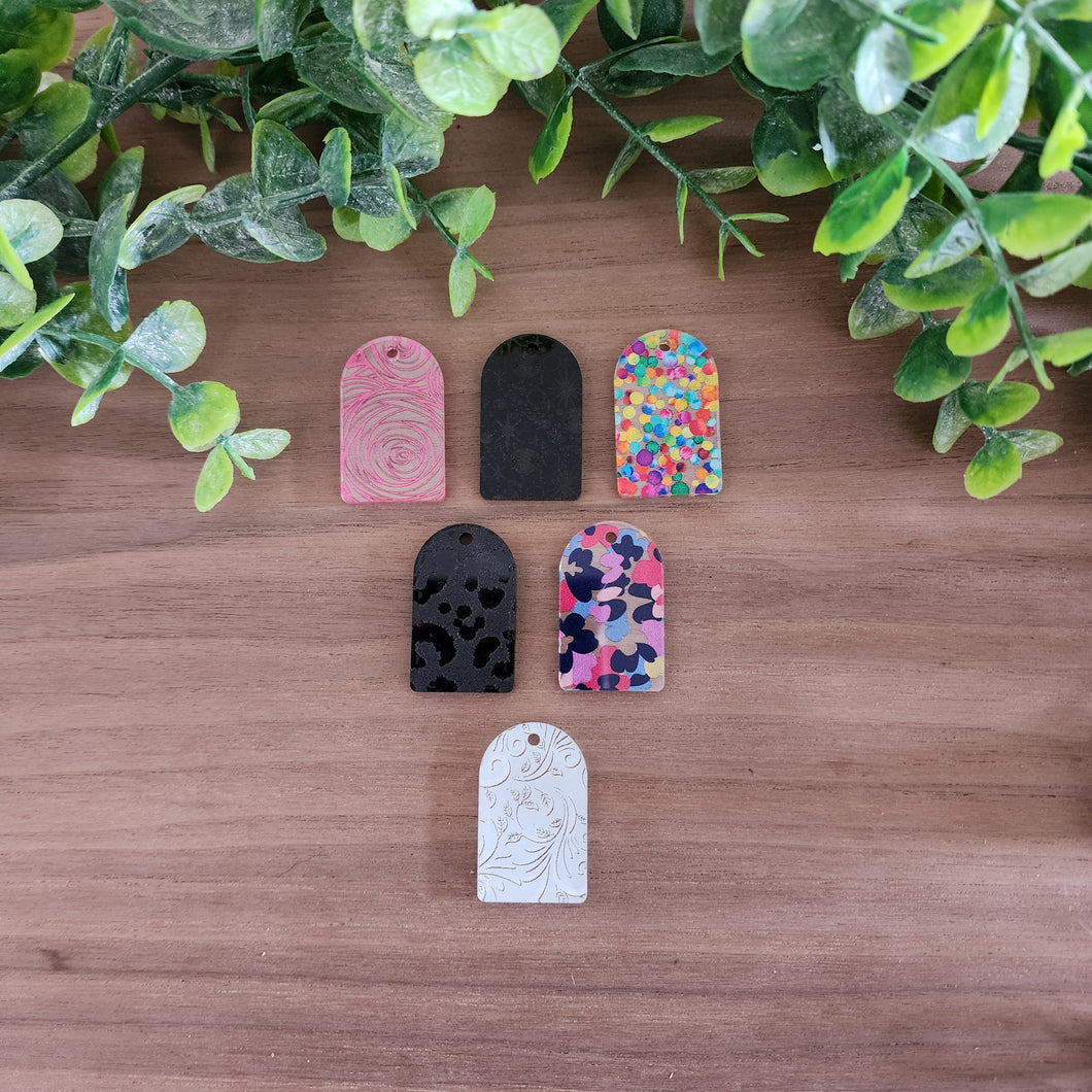 Patterned Acrylic Tombstone Drops