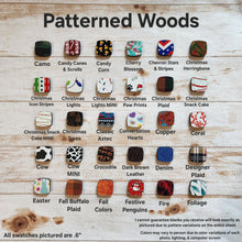 Load image into Gallery viewer, Patterned Wood Clover Studs
