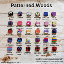 Load image into Gallery viewer, Patterned Wood Clover Studs
