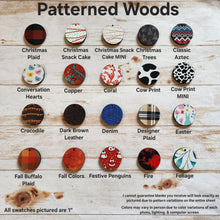 Load image into Gallery viewer, Patterned Wood Cutout Round Drops
