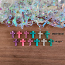 Load image into Gallery viewer, Easter Acrylic Cross Studs
