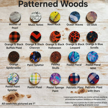 Load image into Gallery viewer, Patterned Wood Wide Diamond Drops
