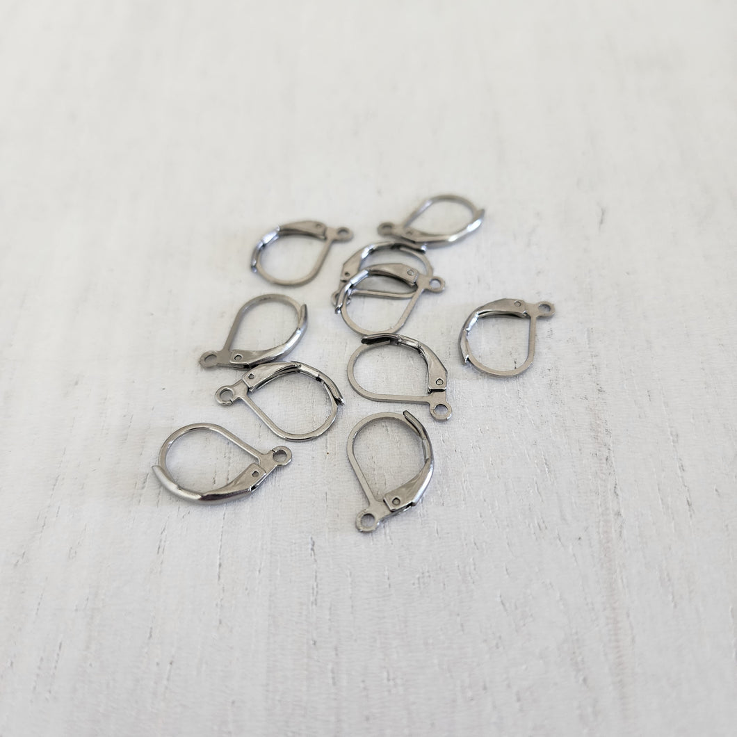 Leverback Earring Finding - STAINLESS STEEL, 304 Stainless Steel