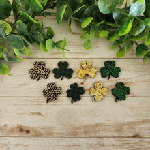 Load image into Gallery viewer, Patterned Wood Clover Drops
