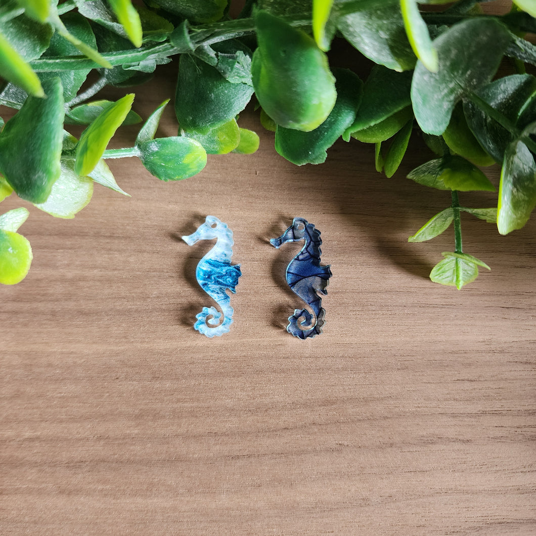 Patterned Acrylic Seahorse Drops