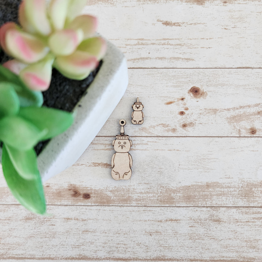 Honey Bottle Bear Earrings