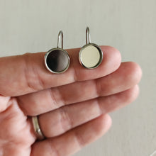 Load image into Gallery viewer, Ear Wire with Round Stud Bezel, 10mm - STAINLESS STEEL, 304 Stainless Steel
