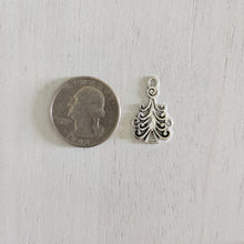 Load image into Gallery viewer, Swirl Christmas Tree Charm/Pendant - SILVER
