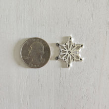 Load image into Gallery viewer, Christmas Intricate Snowflake Charm/Pendant - SILVER
