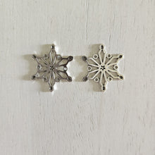 Load image into Gallery viewer, Christmas Intricate Snowflake Charm/Pendant - SILVER
