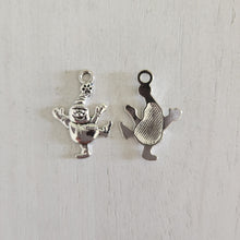 Load image into Gallery viewer, Christmas Happy Snowman Charm/Pendant - SILVER
