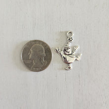 Load image into Gallery viewer, Christmas Happy Snowman Charm/Pendant - SILVER
