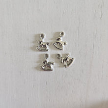 Load image into Gallery viewer, Christmas Rocking Horse Charm/Pendant - SILVER
