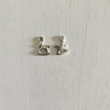 Load image into Gallery viewer, Christmas Rocking Horse Charm/Pendant - SILVER
