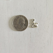 Load image into Gallery viewer, Christmas Rocking Horse Charm/Pendant - SILVER
