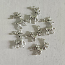 Load image into Gallery viewer, Christmas Large Reindeer Charm/Pendant - SILVER
