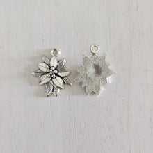 Load image into Gallery viewer, Christmas Poinsettia Charm/Pendant - SILVER
