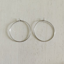 Load image into Gallery viewer, Hoop Earring Finding, 30mm - STAINLESS STEEL, 316 Stainless Steel
