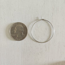 Load image into Gallery viewer, Hoop Earring Finding, 30mm - STAINLESS STEEL, 316 Stainless Steel
