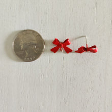 Load image into Gallery viewer, Bow Stud with Post - RED, Alloy with 925 Sterling Silver Post
