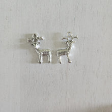 Load image into Gallery viewer, Small Reindeer Double Sided Charm/Pendant - SILVER
