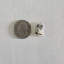 Load image into Gallery viewer, Christmas Bell Double Sided Charm/Pendant - SILVER
