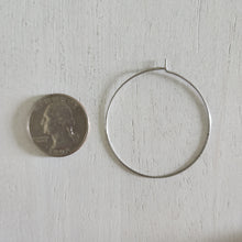 Load image into Gallery viewer, Hoop Earring Finding, 40mm - STAINLESS STEEL, 316 Stainless Steel
