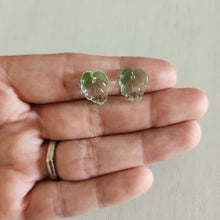 Load image into Gallery viewer, Glass Leaf Transparent Two Tone Charm/Pendant - GREEN, Glass
