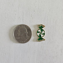 Load image into Gallery viewer, Christmas Green &amp; White Enamel Candy Charm/Pendant- GOLD, GREEN, WHITE
