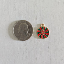 Load image into Gallery viewer, Christmas Red &amp; Green Enamel Mint Charm/Pendant- GOLD, RED, GREEN
