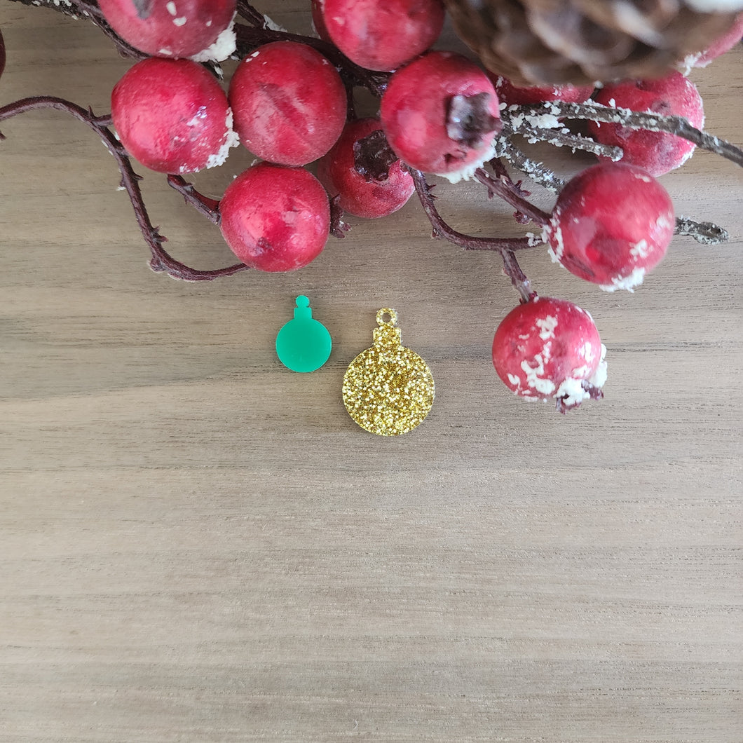 Christmas Acrylic Ornament Drops & Studs