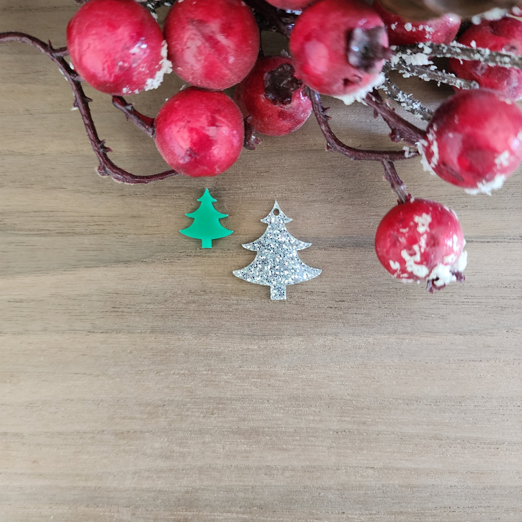 Christmas Acrylic Classic Tree Drops & Studs