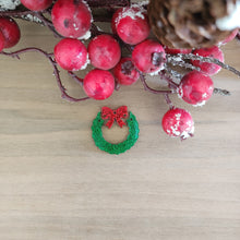 Load image into Gallery viewer, Christmas Acrylic Wreath &amp; Bow 2 Piece Drops
