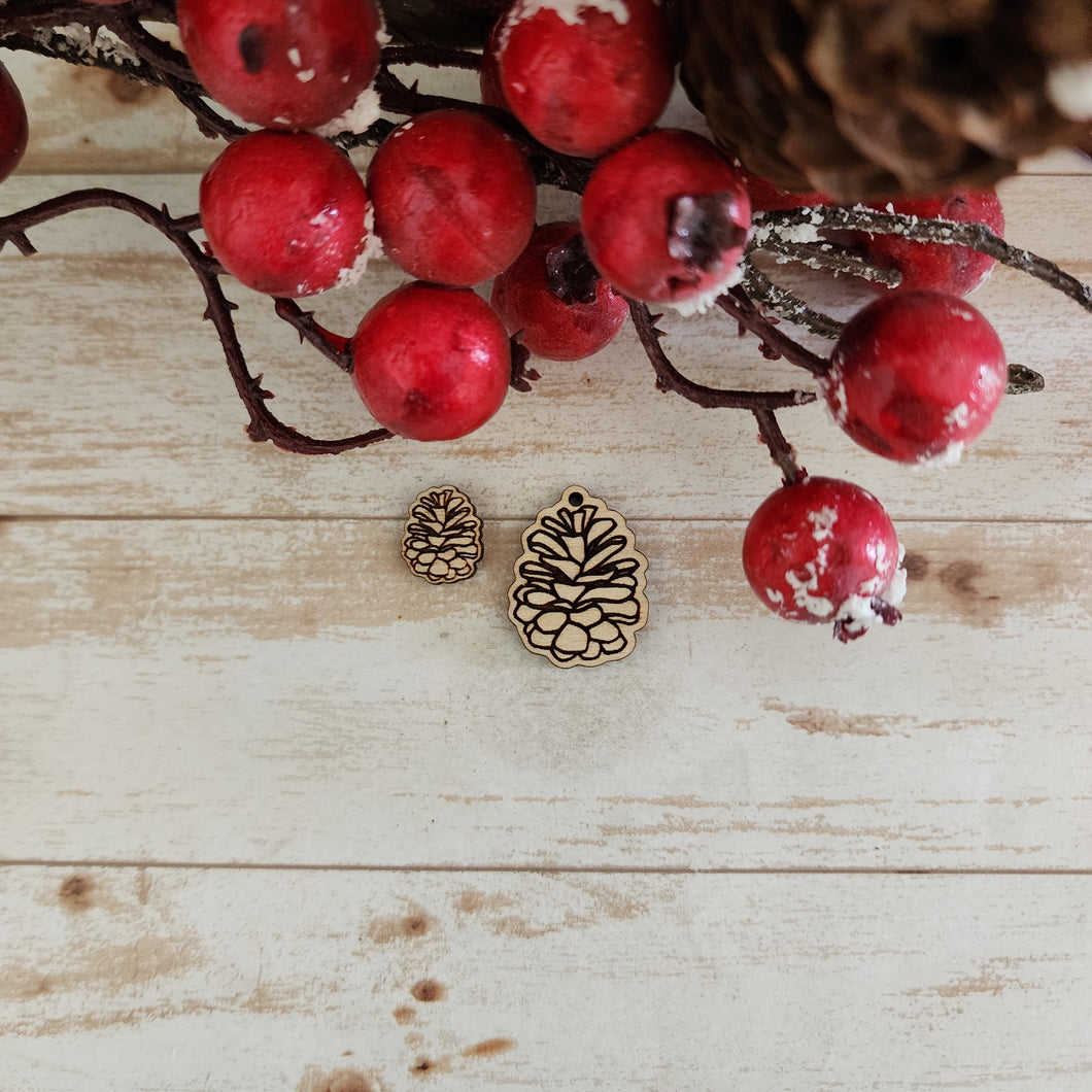 Christmas Pinecone Stud & Drop