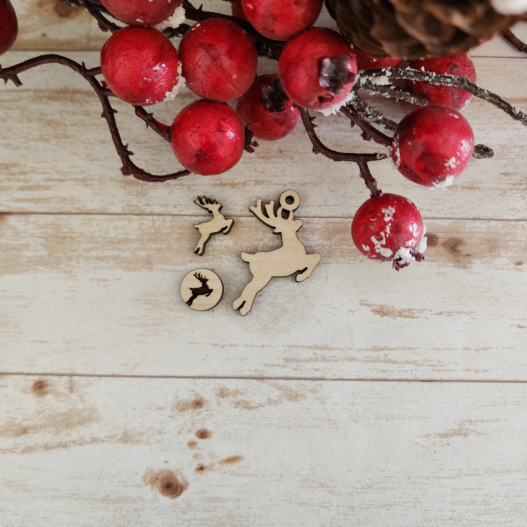 Christmas Reindeer Studs & Drop