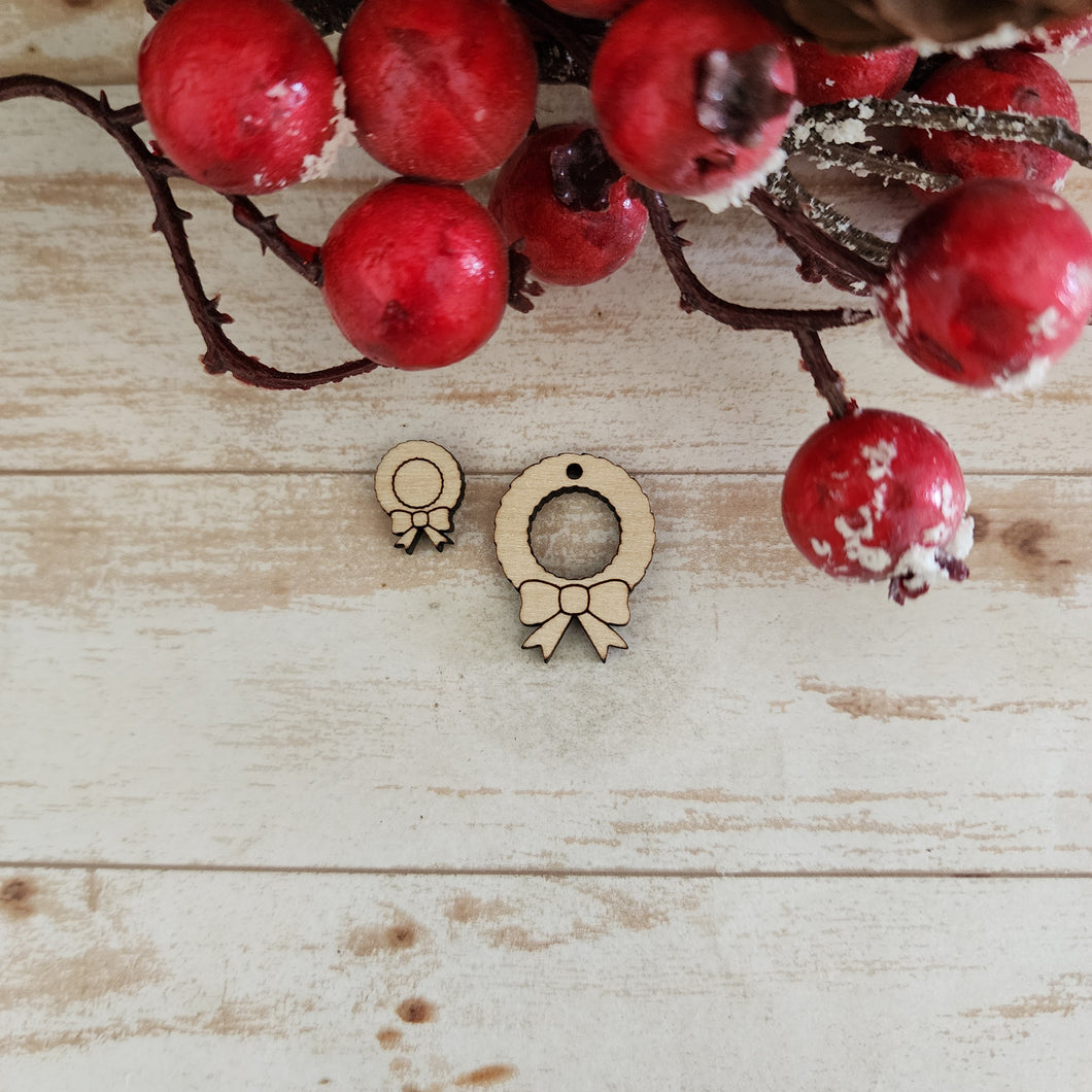 Christmas Wreath Stud & Drop